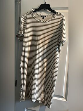 Black & White Striped Tee Dress
